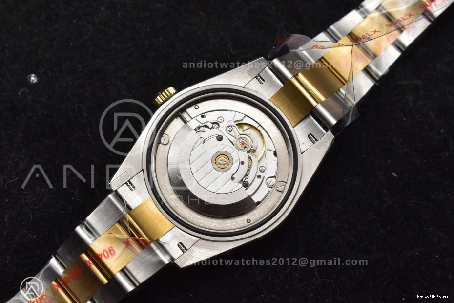 YG 126333 Oyster SS Dial Efficient Edition Steel SS 614 Roman DateJust A 1:1 41 904L YG Green GMF Bracelet on Gray Best 0408